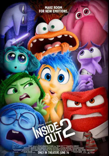Riley's head grows with new emotions in Pixar's delightful sequel, Inside Out 2, exploring the ups and downs of adolescence.