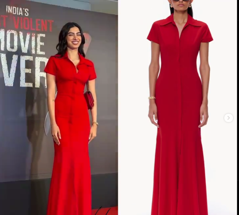 love Khushi Kapoor's red dress at the 'Kill' screening? Here's How Much It Costs