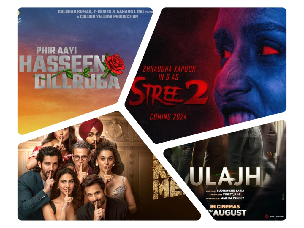 Upcoming Movies for August 2024: Ulajh, Stree 2, Khel Khel Mein, Phir Aayi Hasseen Dillruba, and More